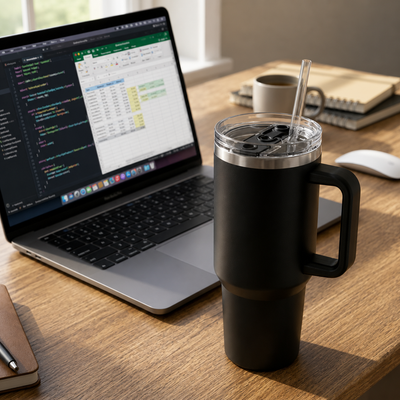 Black frostflow premium tumbler - 1200ml