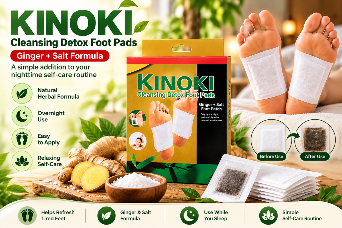 KINOKI Ginger & Salt Cleansing Foot Pads